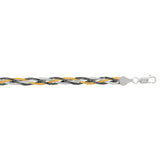 Silver Tri-Color Braided Set
